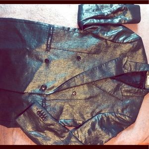 Green metallic Paul Smith double breast suit